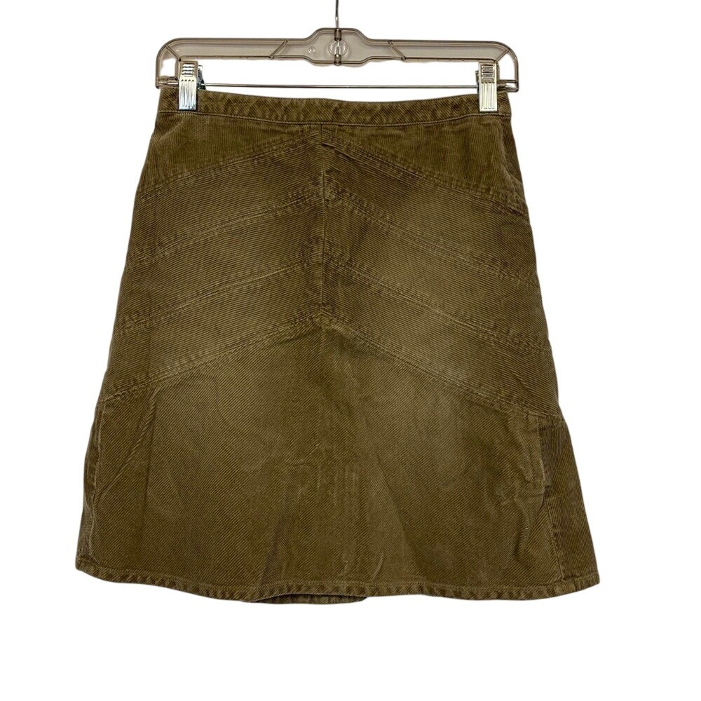 LOFT Brown Corduroy Mini Skirt Size 0 Y2K Preppy Cottagecore Grunge‎